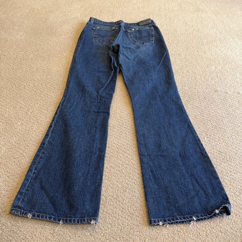 Mavi Jean Y2K 136 Molly Flare Low Rise Zip Fly Rigid Boho Medium Wash Size 29 - Picture 12 of 13